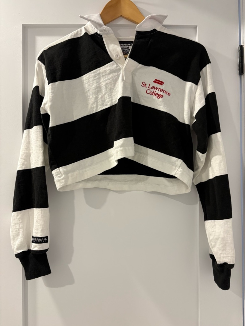 Barbarian Rugby Wear St. Lawrence College Cropped Rugby Shirt Women’s Small